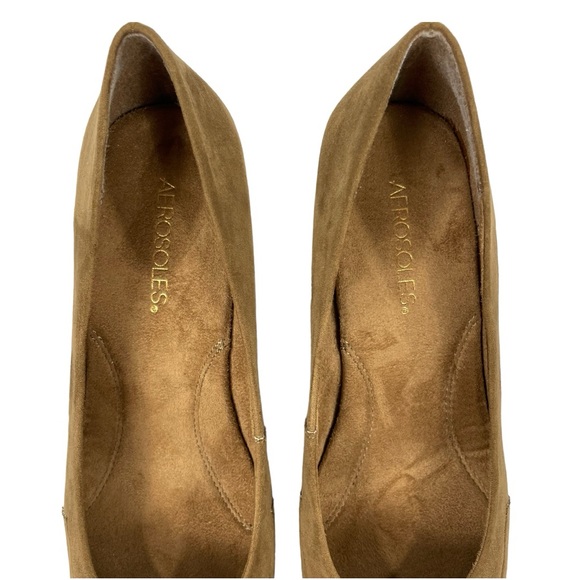 Aerosoles Barecuda Faux Suede Womens Wedge Snakeskin Print Heels - Picture 8 of 9